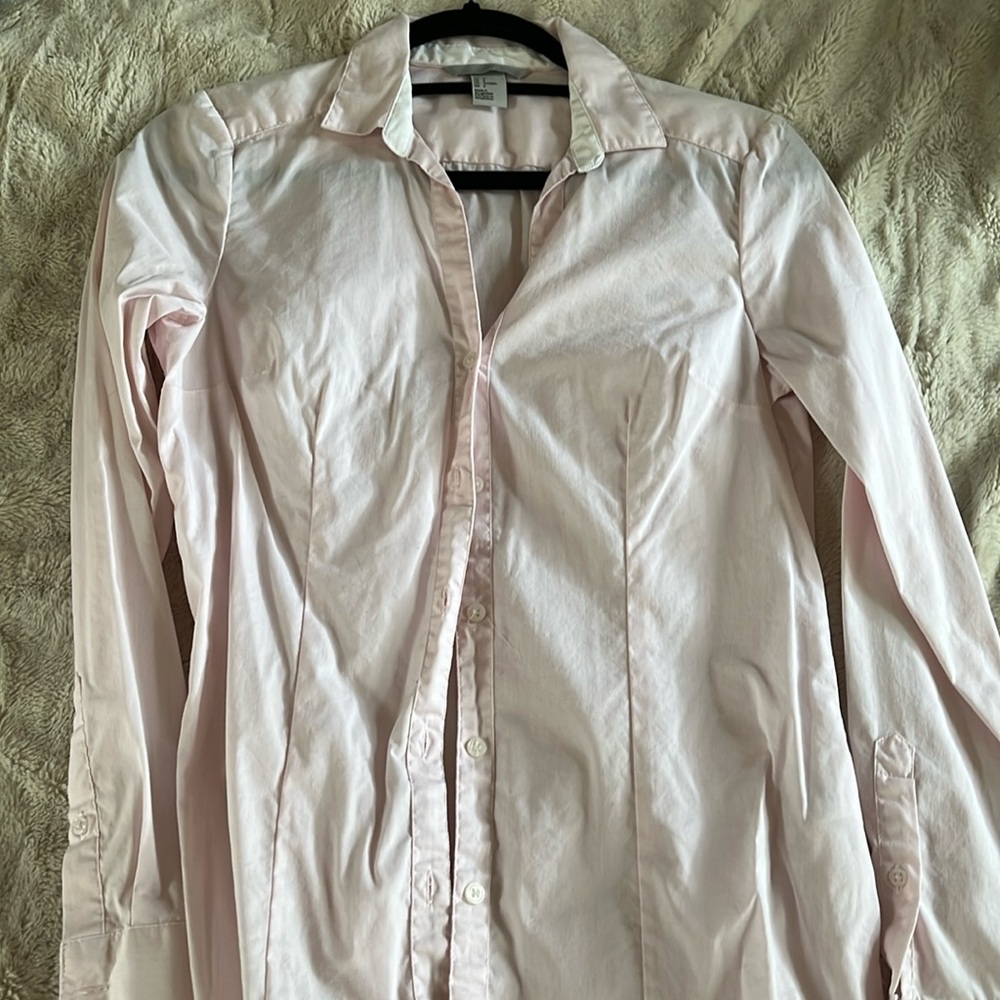 baby pink button up